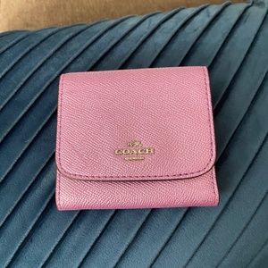 Coach purple metallic wallet